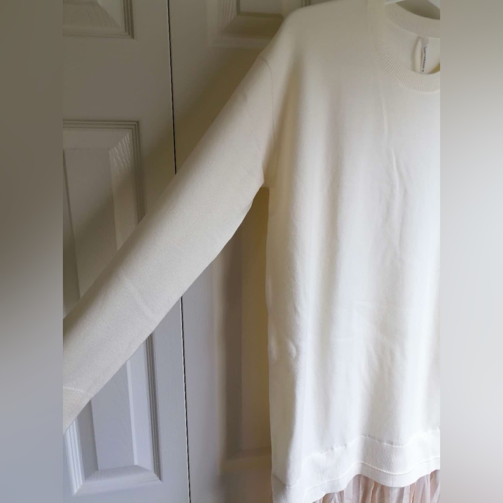 NEW By Anthropologie Long-Sleeve Pleated Twofer Sweater Midi Dress - Picture 5 of 11